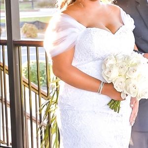 Heart Shape Sleeveless Mermaid Wedding Dress